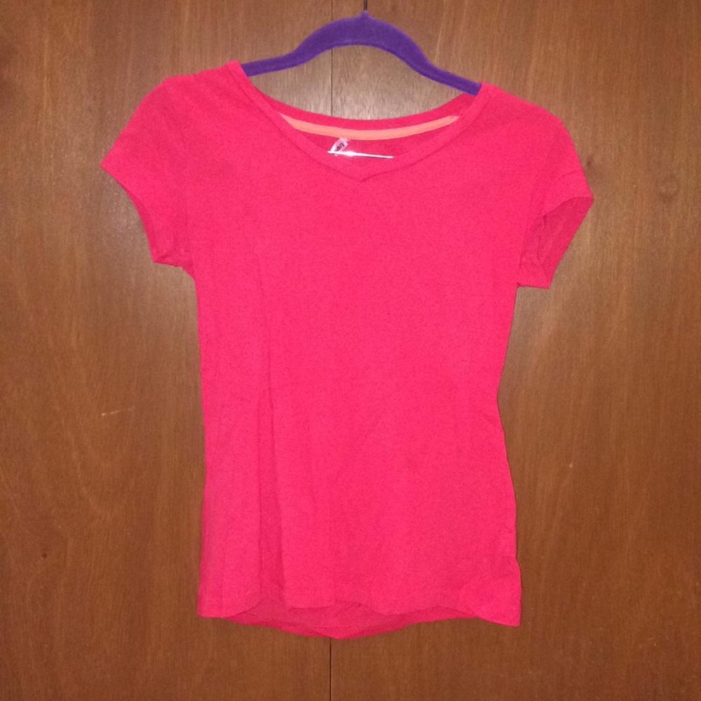 Pink V-Neck T-shirt